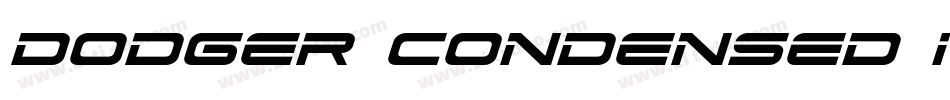 Dodger Condensed Italic字体转换